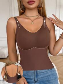 Moonlight&Mama Solid Color Breastfeeding Nursing Undershirt (Postpartum) Seamless