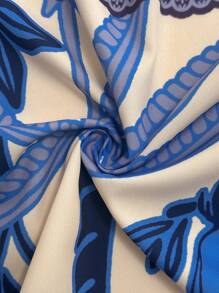 SHEIN 孕妇度假花卉印花宽松长袖和服衬衫