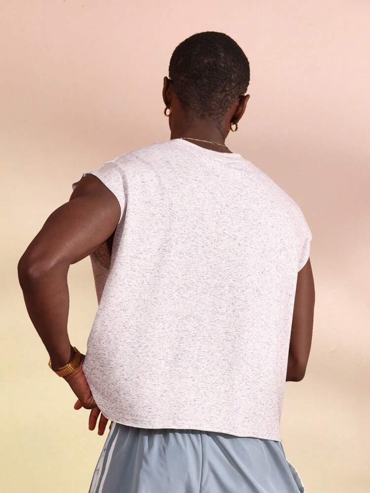 Essential Boxy Raw Edge Crop Jersey Tank Top