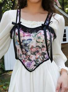 女士性感优雅蝴蝶印花蕾丝花边文胸