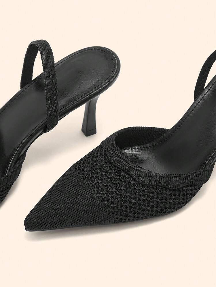 CUCCOO BASICS Pointed Toe High Heel Bowknot Backless Stiletto Pumps, Fashionable & Versatile For Party Occasions