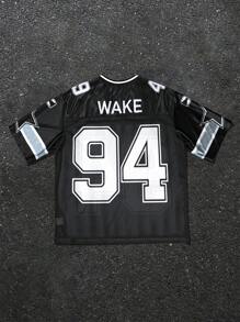 Manfinity EMRG Men's Summer Mesh Fabric Digital Print Short Sleeve Jersey T-Shirt - Black - View 2