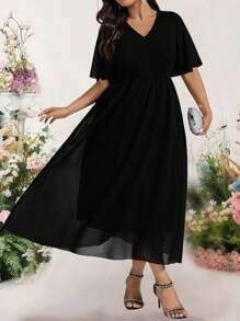 Bellastra 女士优雅蕾丝派对婚礼宾客礼服 - 黑色 - 查看 5