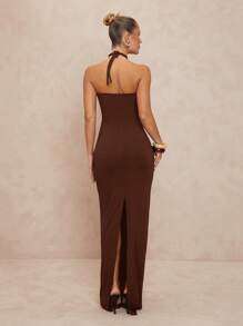 Lumalex 女士优雅纯色吊带连衣裙