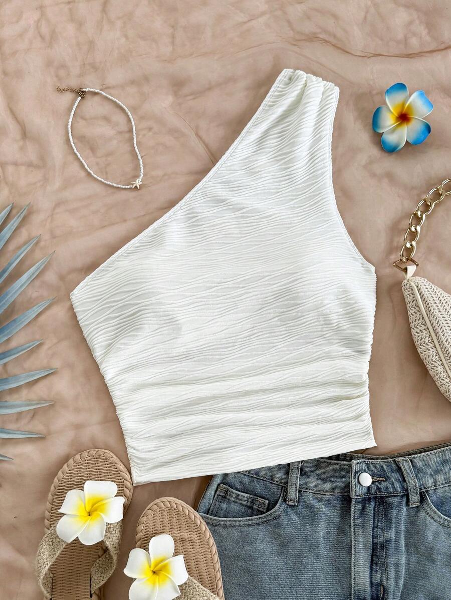 Soleia 女士休闲度假、海滩婚礼宾客、毕业典礼、早午餐、圣帕特里克节、春假、复活节、音乐节优雅波西米亚热带肩部针织纹理短款上衣，适合秋冬季分层穿着