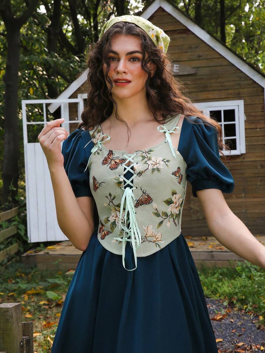 SHEIN 1 件女士无钢圈塑身吊带背心 - 綠色 - 查看 1