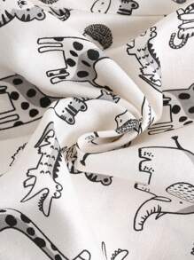 Cozy Pixies 2件套男婴椰子树印花Polo领短袖开衫和松紧腰短裤套装 - 杏色 - 查看 6