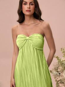 Glamine Đầm dài ngoại cỡ dành cho nữ, đầm xếp ly xẻ tà thanh lịch, đầm phù dâu, đầm dự tiệc cưới, đầm nữ xuân/hè, quần áo sinh nhật mùa hè, đầm thường ngày nữ, quần áo sinh nhật nữ. - màu xanh lá - Xem 8