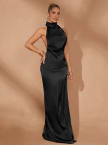 Lumalex Spring Valentine's Day Holiday Party Banquet Wedding Plus Size Women Ruched Waisted Straight Long Dress Luxury Prom Gathering Party Banquet Modest Old Money Glitter Holiday Party Rave Festival Outing Vacation Hot Outdoor Richly Layered Wedding Season Banquet Party New Year Black Sexy Dress Looks Of Party Gala Night Party Dress For Autumn Matching Set His & Hers, Proposal Gift Of Love Celebration Sweetheart Be My Valentine Date Night Dress Little Black Dress Bodycon Dress Cocktail Dress - Black - View 7