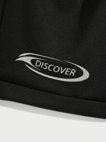 SHEIN Tween Boys Black Letter Print Shorts, Sports Uniform Style Casual, Comfortable, Fashionable, Versatile, Soft Fabric, Suitable For Daily Wear, School, Outings, Outdoor Activities, Spring/Summer - Black - View 5