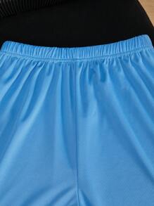 2 pezzi Set di maglietta a blocchi di colore e pantaloncini in rete per ragazzo/ragazzo adolescente, outfit sportivo casual estivo