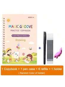 1 pieza, Libro de práctica de escritura, Ritmo en inglés, Libro de práctica mágica, Cuaderno, Literatura infantil, Aprendizaje, Números, Letras, Carta del alfabeto, Regalo de caligrafía, Escuela, Estudiante, Útiles escolares, Escuela infantil, Aprendizaje del inglés, Escritura en inglés