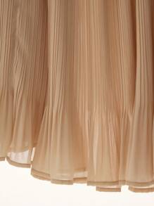 Aveloria Rosie Elegant French Design 3-Tier Pleated A-Line High-Waisted Casual Versatile Women's Skirt Fall Cloth For Women - Beige - View 3