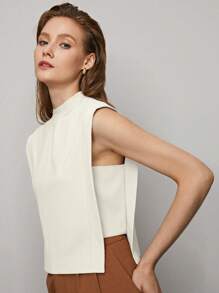 MOTF PREMIUM SOLID ZIPPER BACK TANK TOP