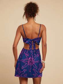 Travachic Sommerliches, figurbetontes, lässiges Camisole-Kleid mit Allover-Print