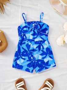 Travachic KIDS Monito azul con lazo lindo para vacaciones de verano para bebé niña - Azul - Ver 3