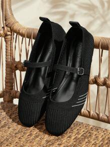 CUCCOO BASICS CUCCOO Women Casual Simple Flat Slip-On Shoes, Summer - Black - View 3