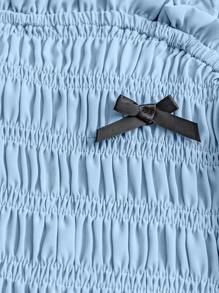 SHEIN Clasi Elegant 3D Bow Decor Camisole Top, Fashionable For Summer - Blue - View 4