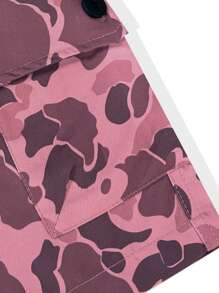 Manfinity EMRG Men's Camo Print Casual Cargo Shorts, Street Style - Pink - View 5