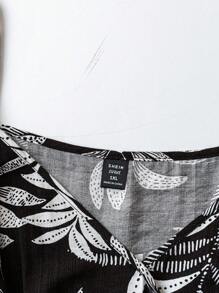 SHEIN VCAY 大码女式植物印花露肩休闲连衣裙 - 彩色 - 查看 5