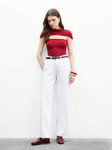 CUCCOO BIZCHIC Black Loafers For Women, 2025 New Spring Autumn Versatile Penny Shoes, British Style Leather Flats, Work Shoes - Burgundy - View 5