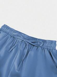 TaskEZ Set Seragam Medis 2 Potong Lengan Pendek, Leher V, dan Banyak Kantong yang Lembut dan Nyaman - Biru - View 4