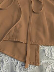 Franclia 优雅女士不对称设计圆领衬衫