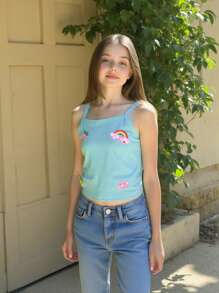 Tween Girls Tank Tops & Camis Summerholiday,Summer,Travel,Getaway - Mint Green - View 1