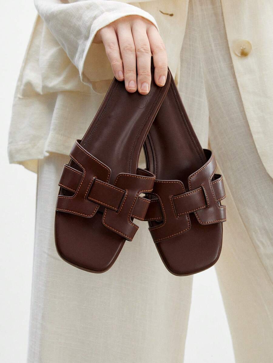 CUCCOO BIZCHIC Comfortable Simple Versatile Women Flat Sandals