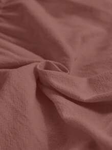 LanaWest 100% Cotton Women's Lace Patchwork Adjustable Strap Dress - Dusty Pink - View 6