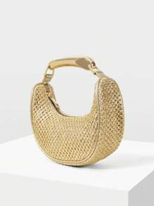 MOTF PREMIUM WOMEN'S CHAIN STRAP TOP HANDLE BAG - Gold - View 3