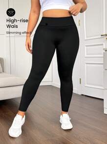 Rhythm Era Plus Size Mesh Contrast High Waist Tummy Control Hip Lifting Side Pocket Athletic Leggings