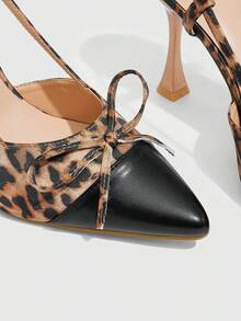 CUCCOO SZL Pointed Toe High Heel Sandals, Fashionable Silver Rhinestone Versatile Heeled Sandals - Black - View 6