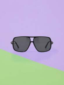 SCOOBY-DOO X SHEIN Cartoon Dog & Letter Pattern Fashion Eyeglasses - Black - View 3