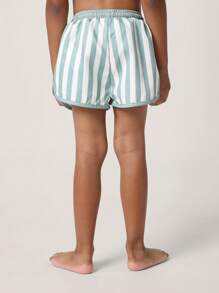 SUMWON Pantaloncini da spiaggia, piscina ed attività estive, a righe, con laccio regolabile in vita, costumi da bagno da vacanza e resort per bambini