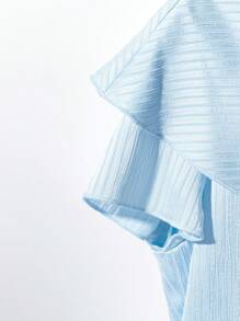 GlowEve Women's Solid Color Twist Knot Button Decor Short Sleeve Fashionable T-Shirt, Summer