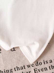 SHEIN 2件套年轻女孩撞色蝴蝶结装饰休闲吊带背心和上衣套装 - 黑與白 - 查看 4