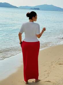 Sunnyshic 2pcs Plus Size Fashionable Floral Set, New Collection - Multicolor - View 7