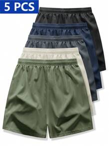 Manfinity Homme 5pcs/Set Men's Spring Summer Sports Shorts Casual Shorts - Multicolor - View 2