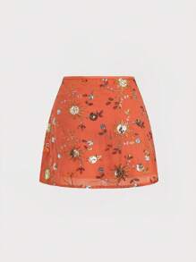 Sweetra 女士春夏新款沙滩装黄色亮片刺绣A字迷你裙，适合派对、度假 - 黃色 - 查看 2