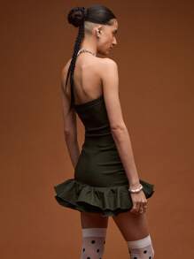 COUREZ 荷叶边抹胸连衣裙/女士夏季穿搭/夏季连衣裙/街头休闲/Y2K复古风