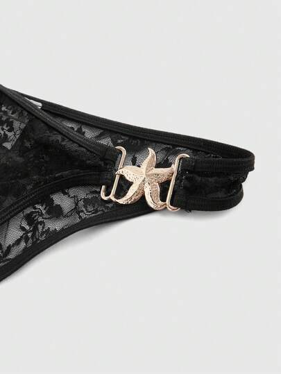 Fairycore Women's Summer Mermaid & Starfish Lace Briefs