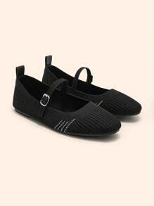 CUCCOO BASICS CUCCOO Women Casual Simple Flat Slip-On Shoes, Summer - Black - View 7