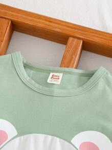 Cozy Pixies 男婴企鹅印花柔软针织连体衣，圆领短袖 - 彩色 - 查看 7