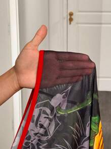 BamGleam Sexy Rose & Leopard Print Bodycon Mini Slip Dress, Summer - Black - View 8