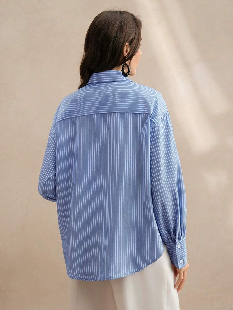 2pcs Set: Lace Camisole + Loose Striped Long Sleeve Shirt Outer Layer, Spring Summer Festival, Graduation
