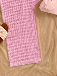 Soleia Váy ôm dáng gợi cảm khoét sâu kết cấu cho kỳ nghỉ, phù hợp cho lễ hội âm nhạc, phong cách Bohemian, ngày lễ, hẹn hò, tiệc trà chiều, bữa sáng muộn trong kỳ nghỉ màu hồng dành cho phụ nữ - Hồng - Xem 6