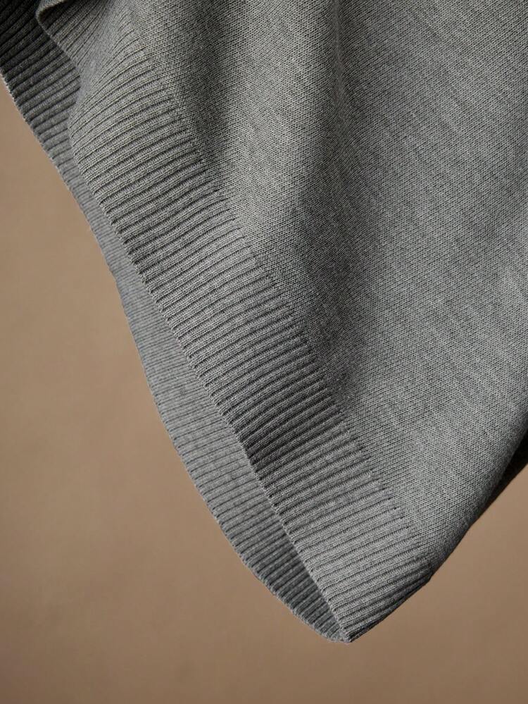 Men's Knitted Short Sleeve Elastic Form-Fitting Knit Top With Double-Layer Collar, Suitable For Summer, Vacation, Casual Wear, Parties, Couple Sets, Gifts For Men, Father's Day, School