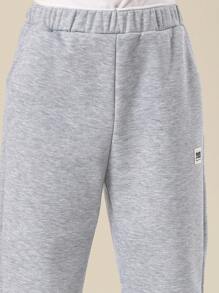 SUMWON Cozy Sports Chicago Varsity 数字卫衣连帽衫套装，冬季运动服搭配运动慢跑裤，青少年休闲运动服街头服饰