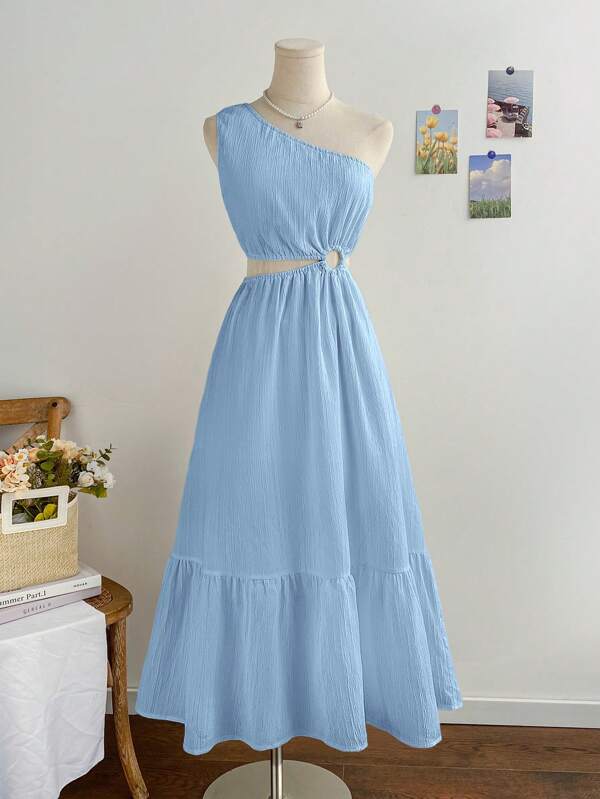 Soleia Damen langes Maxi-Urlaubskleid mit Cut-Out-Rücken und Taillendetail, weiß, geeignet für Urlaub, Musikfestival, Boho, Feiertage, Date